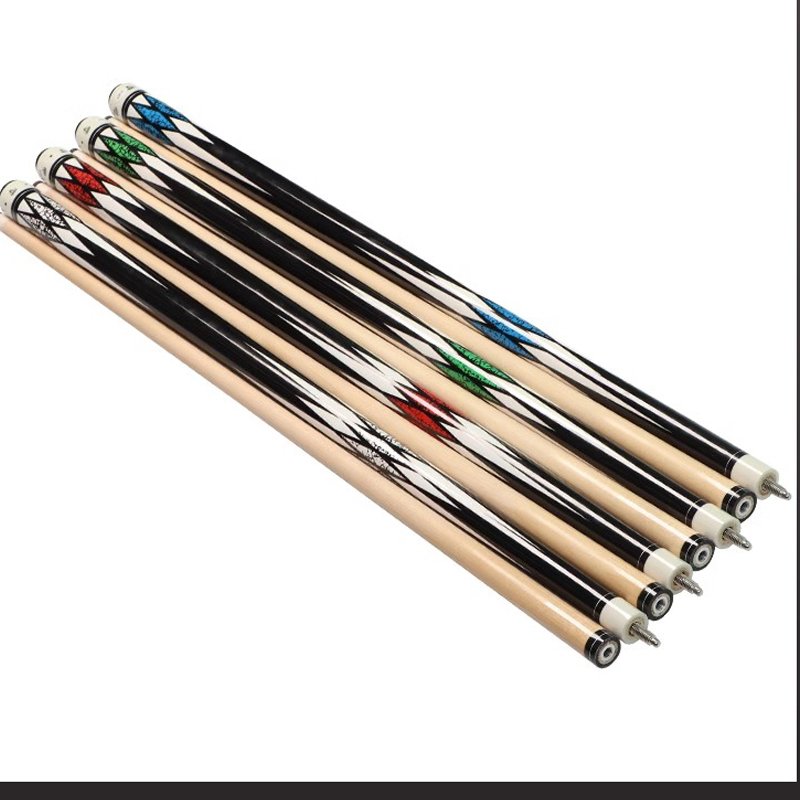 Hot Seller Wholesale price 1/2 Split Maple Wood Pool Billiard Cue 57inch Length 13mm Tip For America Billiard Table