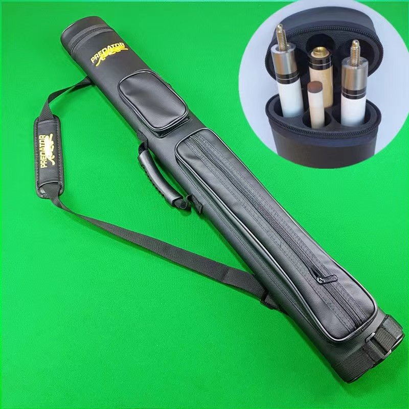 GH-054 2B2S PU Leather Pool Cue Cases with Stand Standard American Design for Portable Snooker & Billiard Accessories