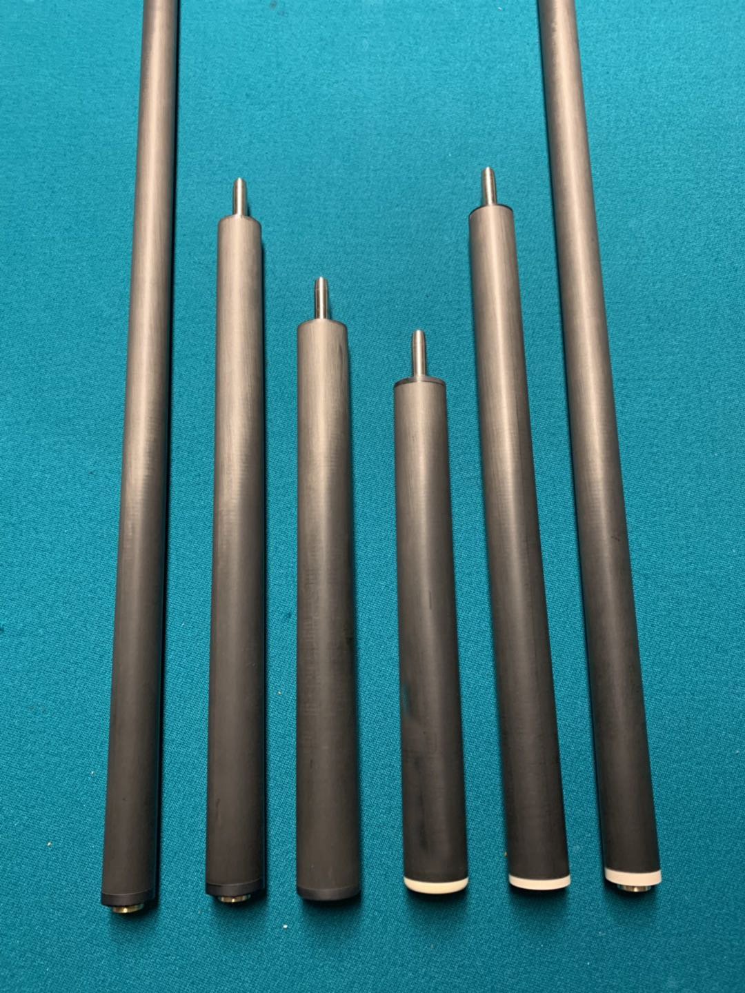 100% Carbon Fiber Pool Cue Shaft 21.4mm,12.4mm, 760mm