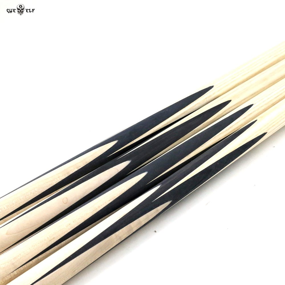 Cueelf high quality curly maple wood handmade inlay snooker cue with square core