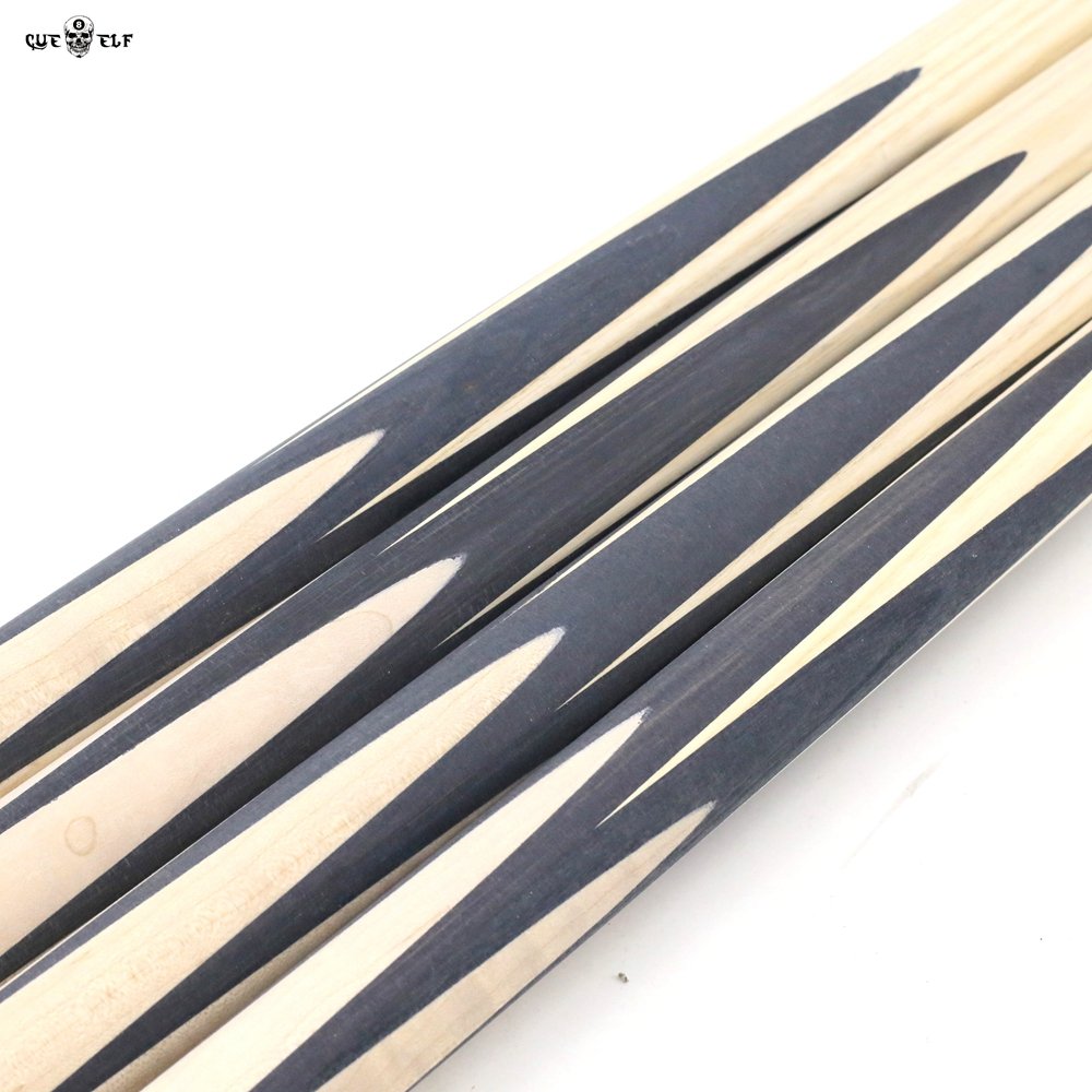 Cueelf high quality curly maple wood handmade inlay snooker cue with square core