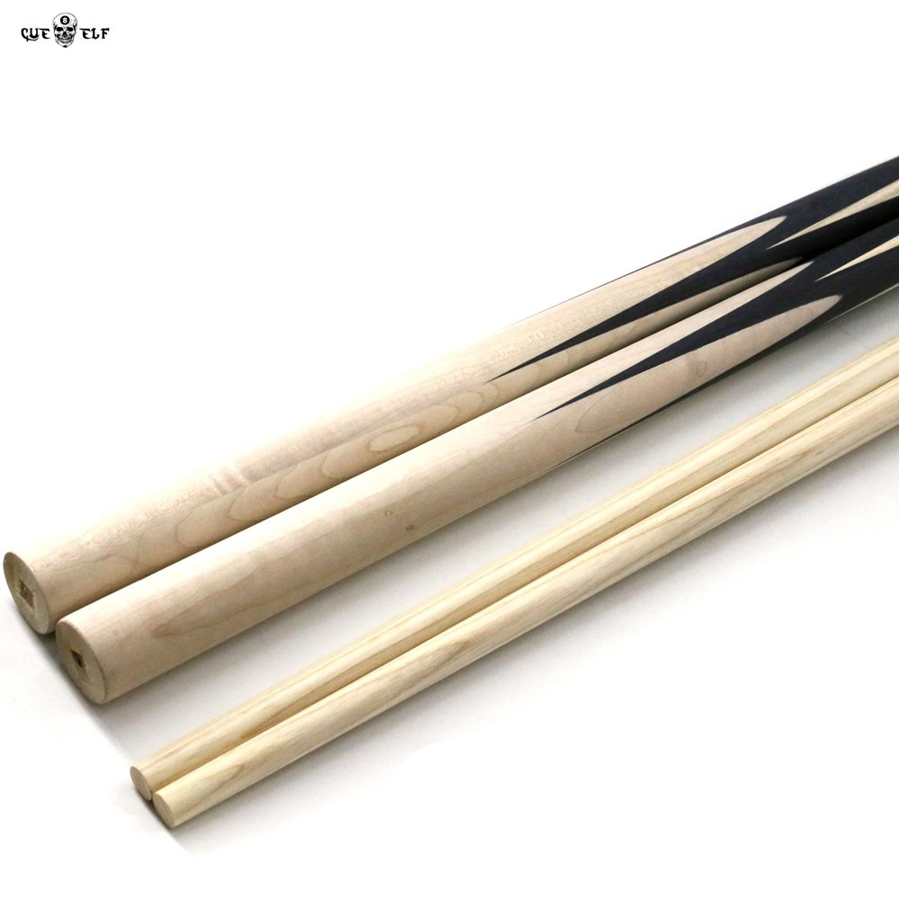 Cueelf high quality curly maple wood handmade inlay snooker cue with square core