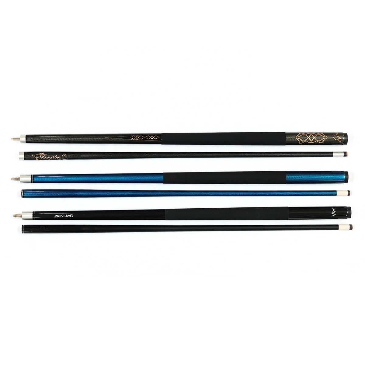 New Arrival Wholesale Price 1/2 Billiard Carbon Fiber Pool Cue 13mm Tips 57Inch Length for Sale