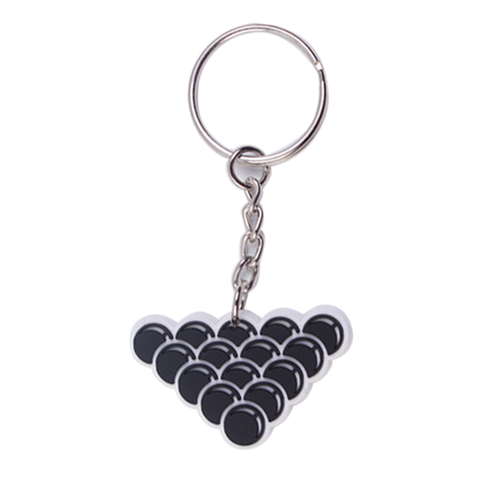 2024 New arrive PVC rubber DIY store promotional gift Wholesale cartoon snooker Billiard key chains custom key ring bag pendant