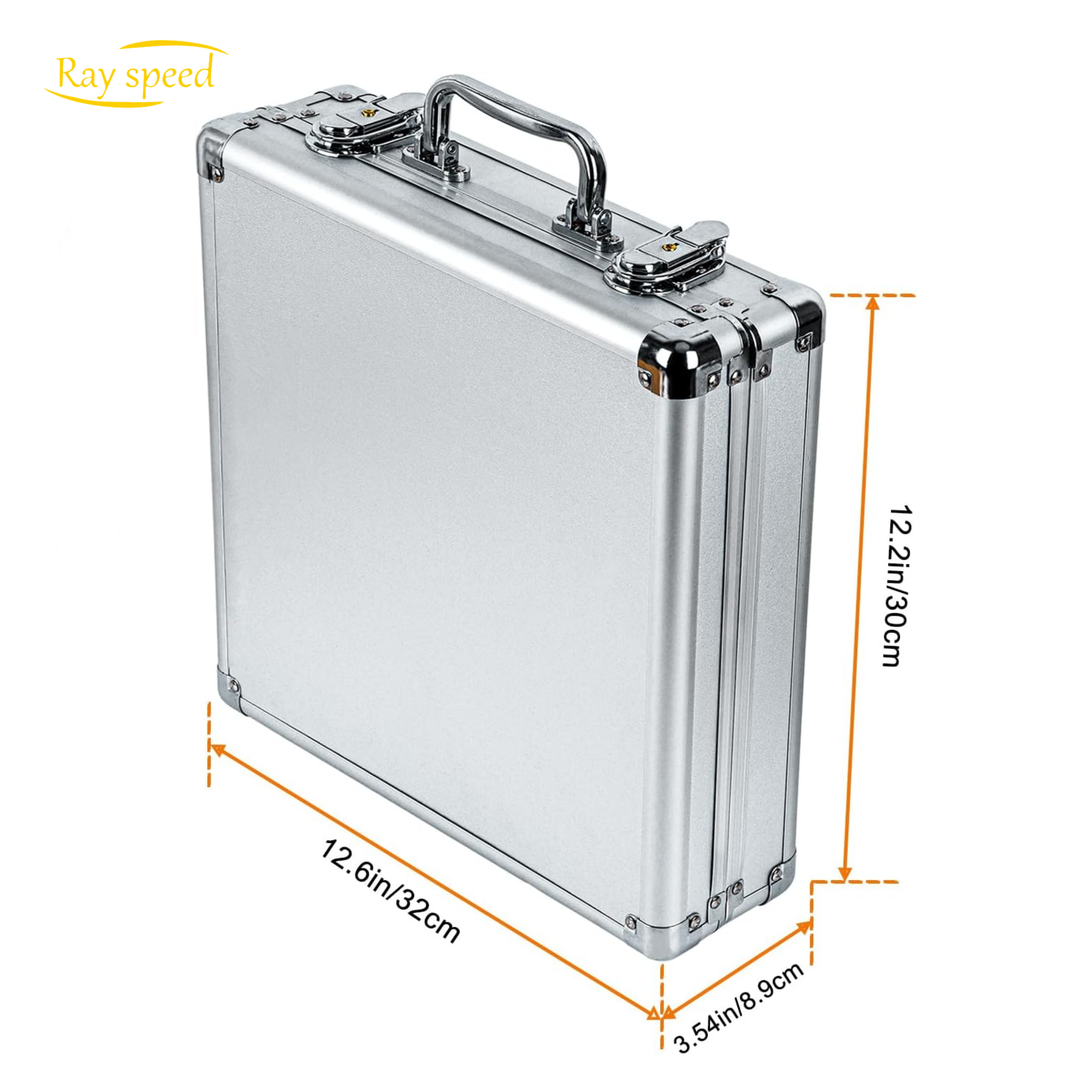 Rayspeed Pool Ball Case, Silver Billiard Balls Storage Box, Portable Billiard Box with Hand Grip,Can Hold 16 Billiard Balls