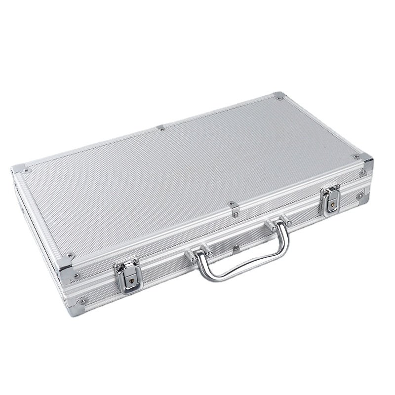 Wholesales Portable Blackjack Hold'em Texas 100 300 500 pcs ABS Plastic 1000 Poker Chip Set with Hard Aluminum Case Box