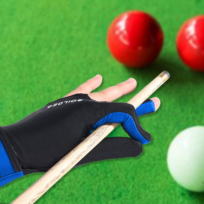 HBG 1044 Professional 3 Finger Snooker Gloves Anti Slip Blue Billiard Pool Gloves Breathable fast deliver