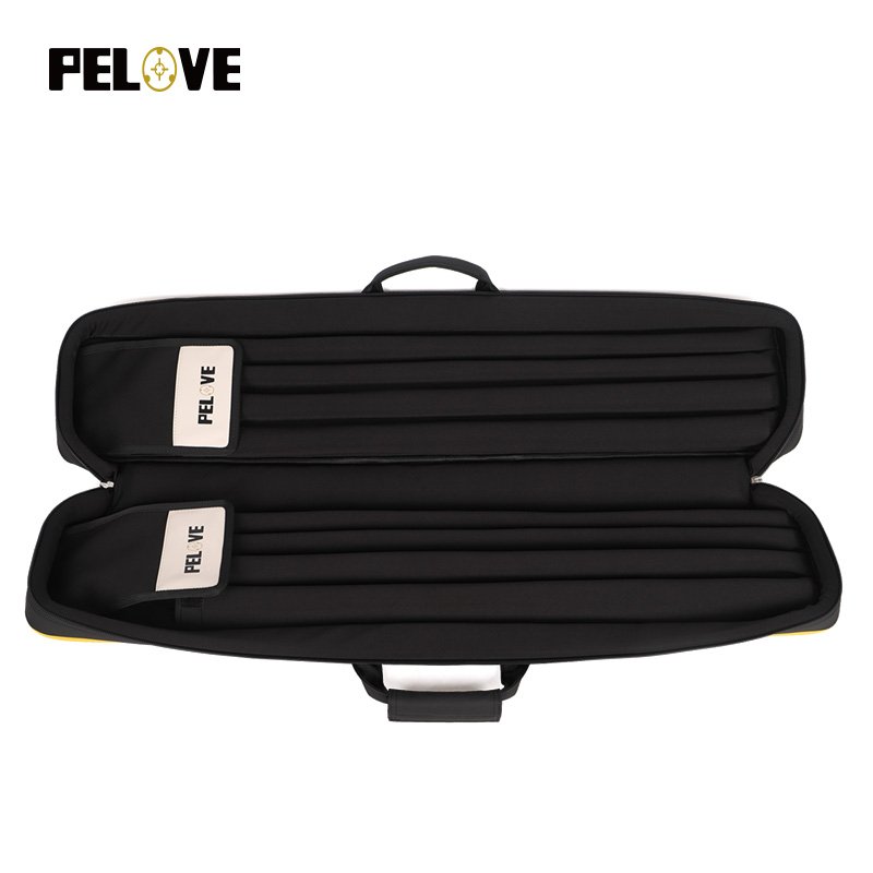 Pool Cue Case 4x4, Pool Cue Carrying Case Padded Pool Cue Bag - Holds 4 Butts and 4 Shafts, Holds Multiple Pool Accessories