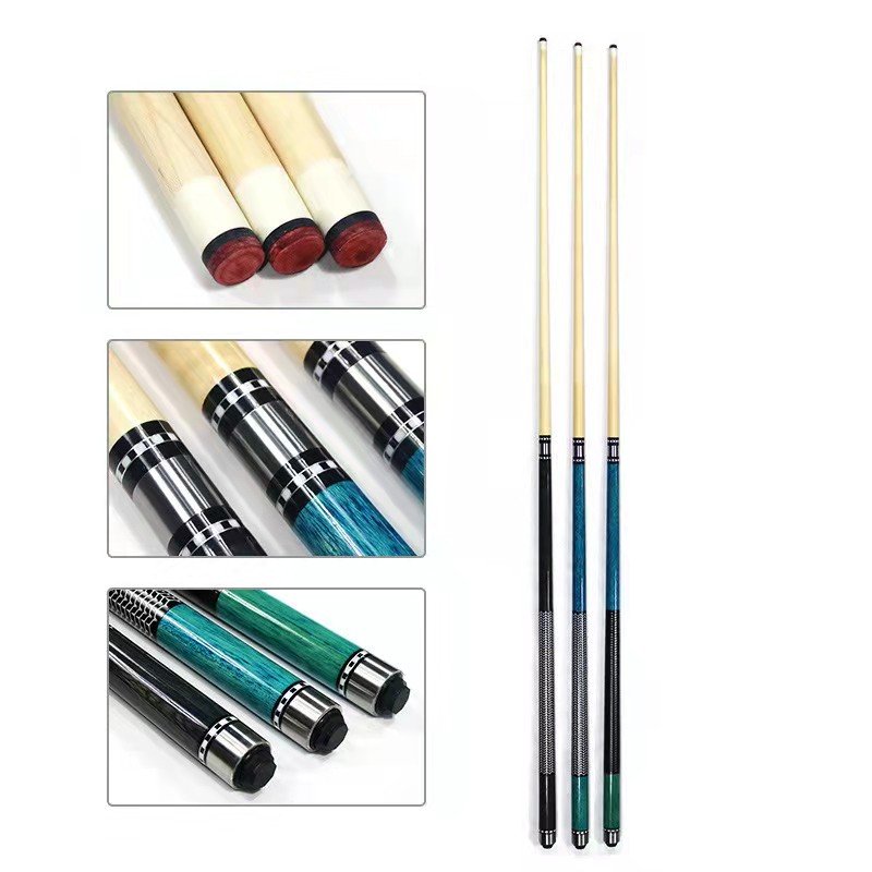 Hot Sell Stainless Steel Radia Screw Joint Maple Wood Snooker Pool Billiard Cue Stick