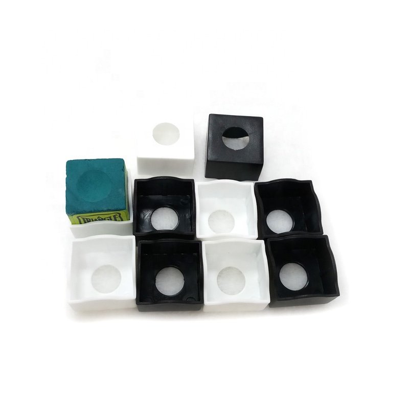 xmlivet Cheap black/white mix color Soft plastic Billiards Pool chalk holder cases portable Billiards snooker stick accessories