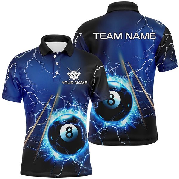 High Quality Print Shirt Billiard Team Shirts For Men 100% Polyester Pool Table Tournament Snooker Cue Polo Shirts