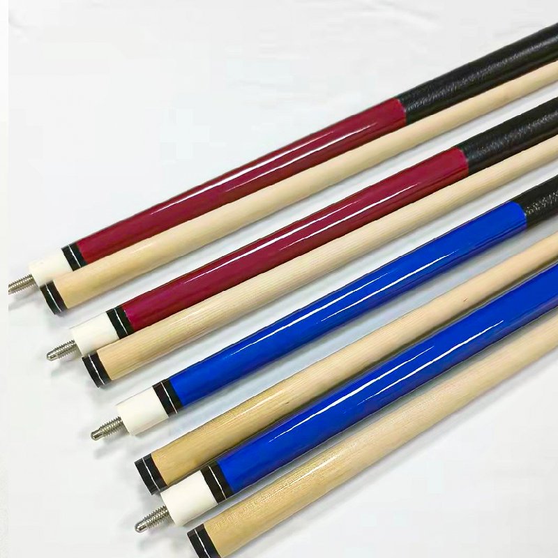 Hot Selling Solid Color Billiard Wood Cue 57 inch Center Joint Pool 1/2-PC Sticks On Sale