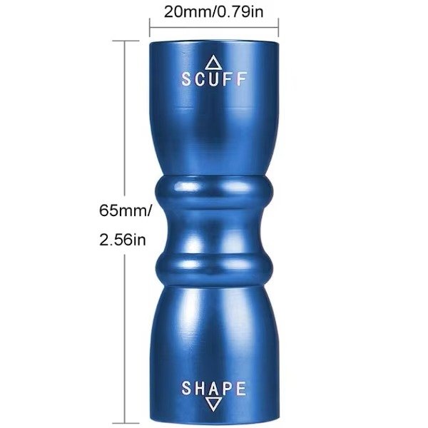 Professional 3-in-1 Drum Shaped Cue Tip Tool Shaper Scuffer Aerator Snooker Pool Billiards Stick Pricker Logo Wood Included