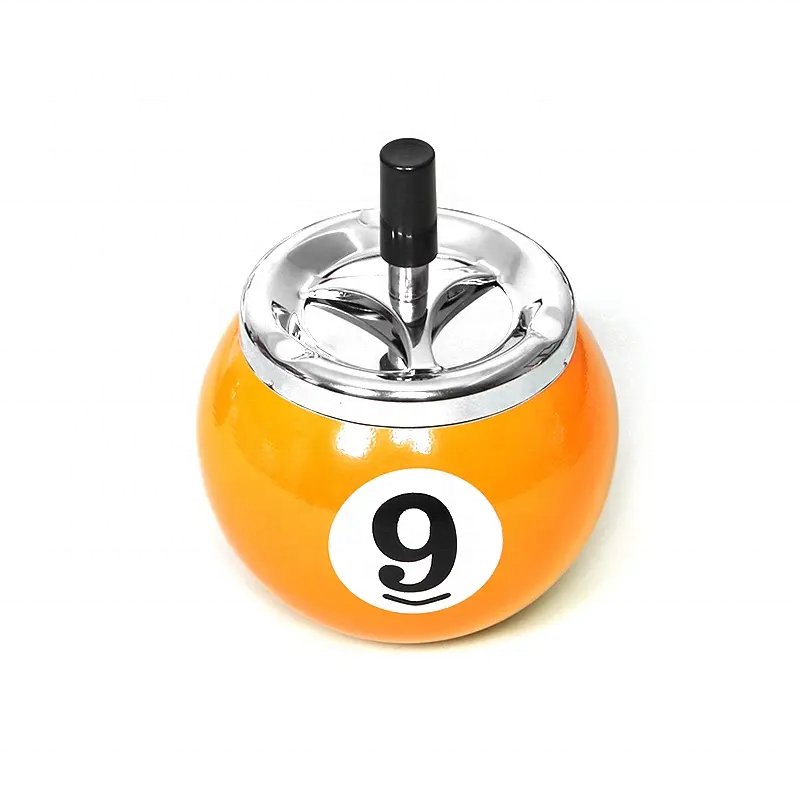 Hot Selling Snooker Pool Sport Billiard Ball Yellow 9 Pool Decoration Ash Tray Souvenir Products
