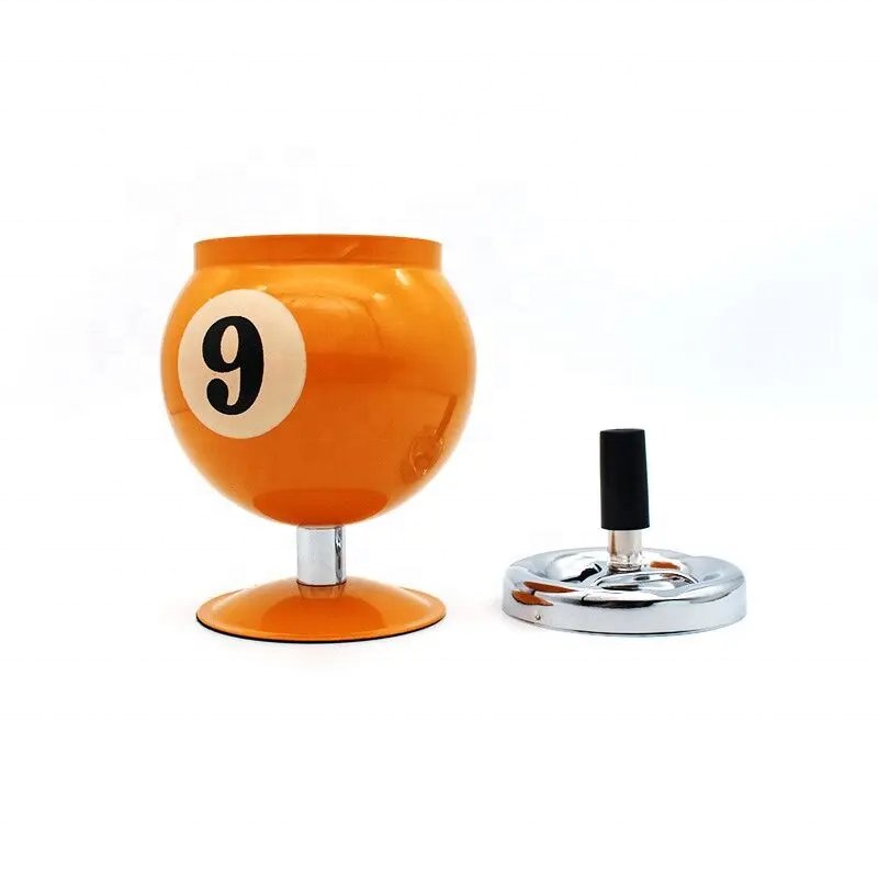 Hot Selling Snooker Pool Sport Billiard Ball Yellow 9 Pool Decoration Ash Tray Souvenir Products
