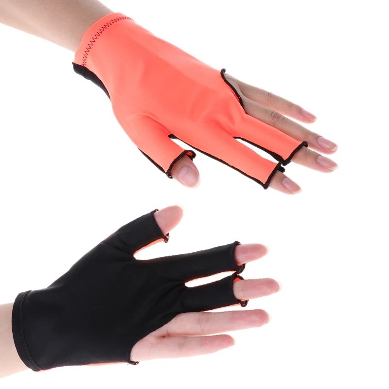 3 Finger Gloves for Men and Women Breathable Leather Gloves Use for Billiard & Snooker Billiard Three Finger Gloves