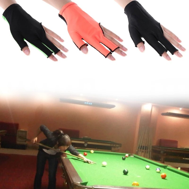 3 Finger Gloves for Men and Women Breathable Leather Gloves Use for Billiard & Snooker Billiard Three Finger Gloves