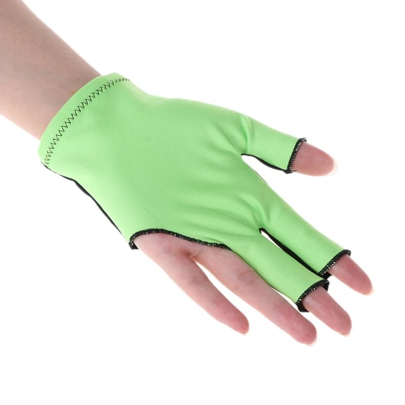 3 Finger Gloves for Men and Women Breathable Leather Gloves Use for Billiard & Snooker Billiard Three Finger Gloves