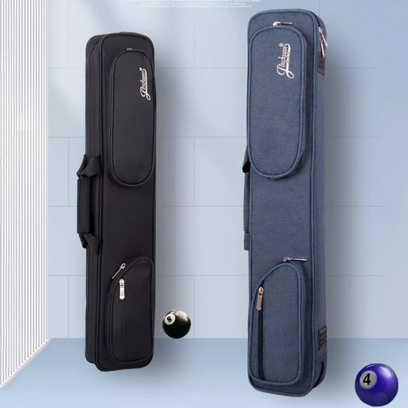 Wholesale Durable Oxford Waterproof 1/2 Pool Cue Bag Snooker & Billiard Cue Stick Storage 3B4S Nine-ball Portable Pool Cue Case