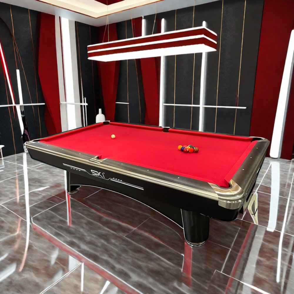 SPKI Customized design Billiard Table American Pool Table with Slate Cushion and Leather Pocket for Nine-Ball Sport