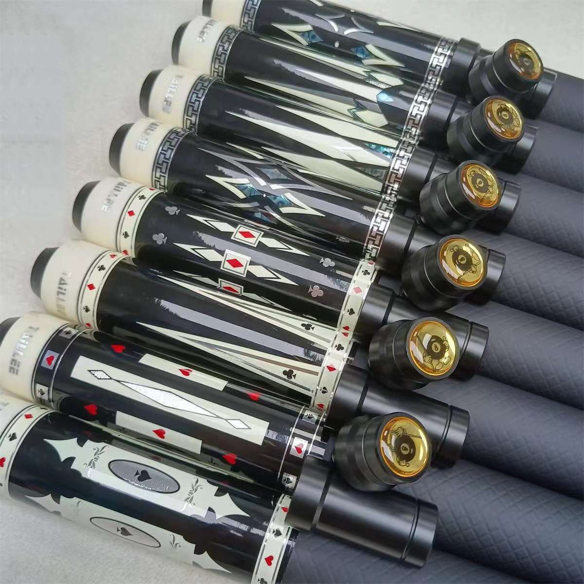Premium High-End Leadsuper 100% Carbon Fiber Shaft 1/2 Billiard Pool Cue with10 11.5 12.5mm Cue Tip