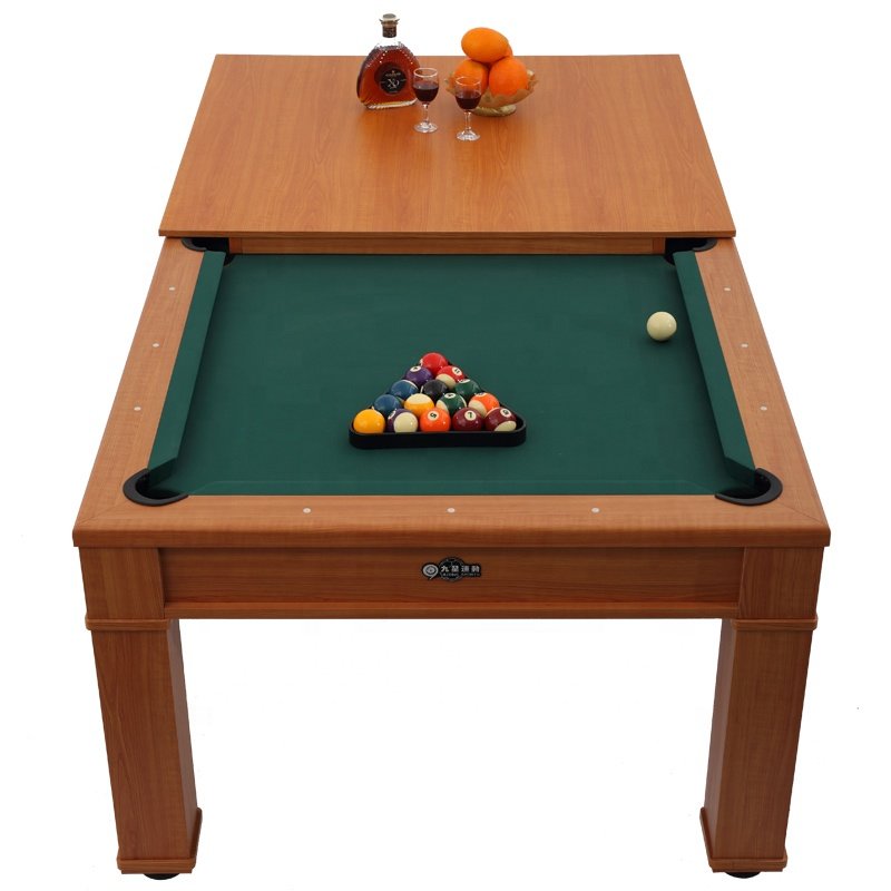 Indoor Billird Game Multi-Function 7ft Engineered Wood 3-in-1 Indoor Pool Billiard Table Dining Top - with Full Accessories