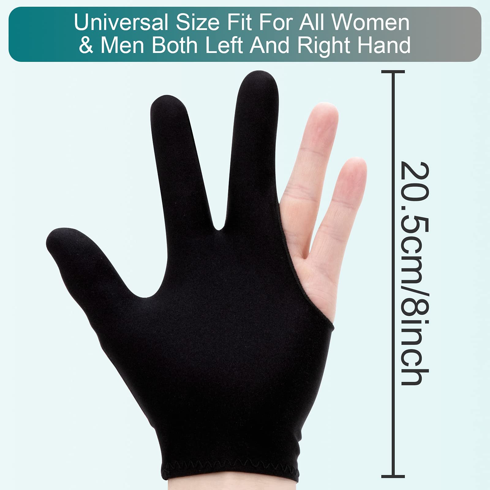 1 PCS High Quality Snooker Billiard Cue Gloves Fitness Accessories Billiard Three Finger Gloves For Men Women Billiard Gloves