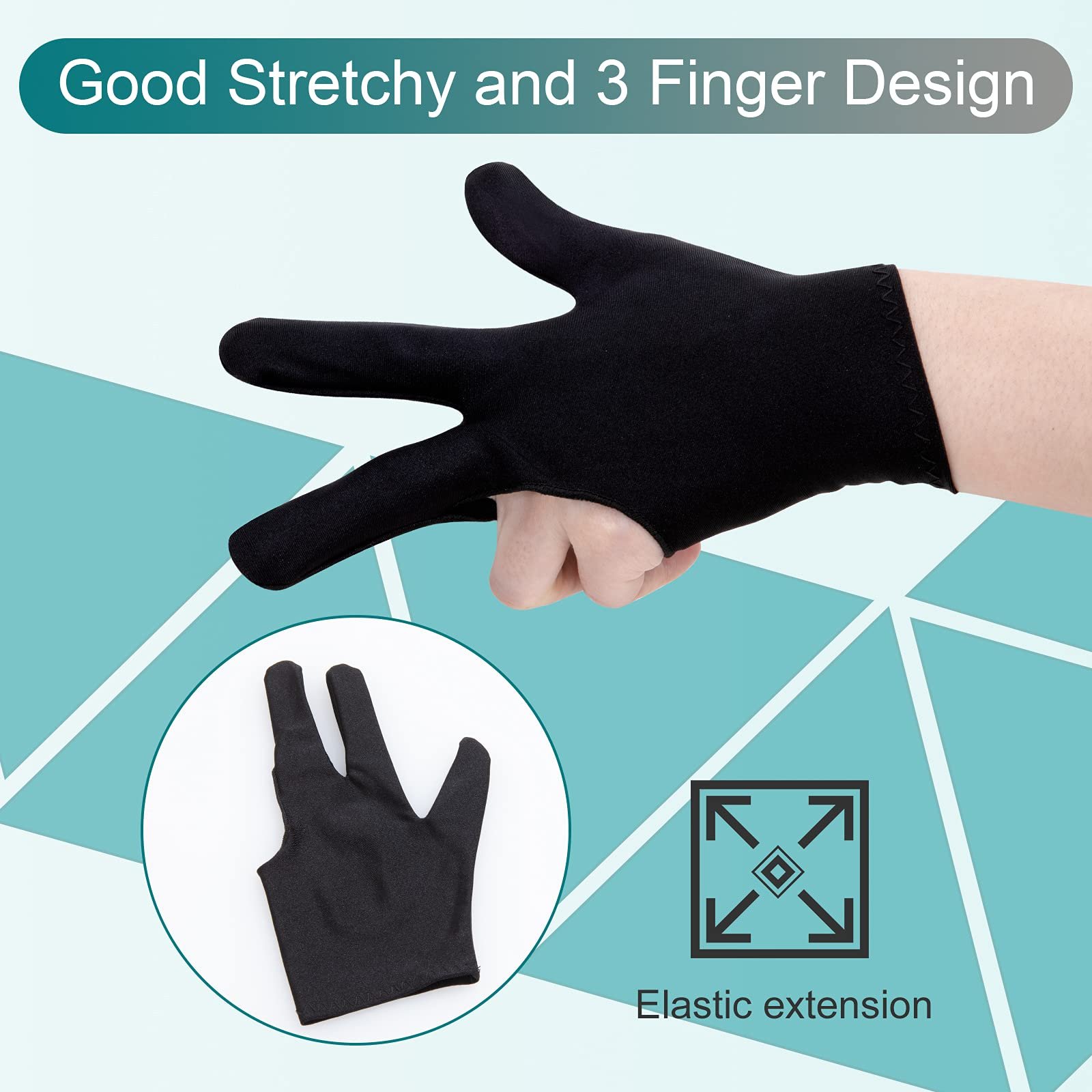 1 PCS High Quality Snooker Billiard Cue Gloves Fitness Accessories Billiard Three Finger Gloves For Men Women Billiard Gloves
