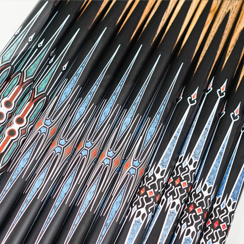 Fast Supplier Precision Balanced Shaft Snooker & Billiard Cue Nice Design with Bright Color