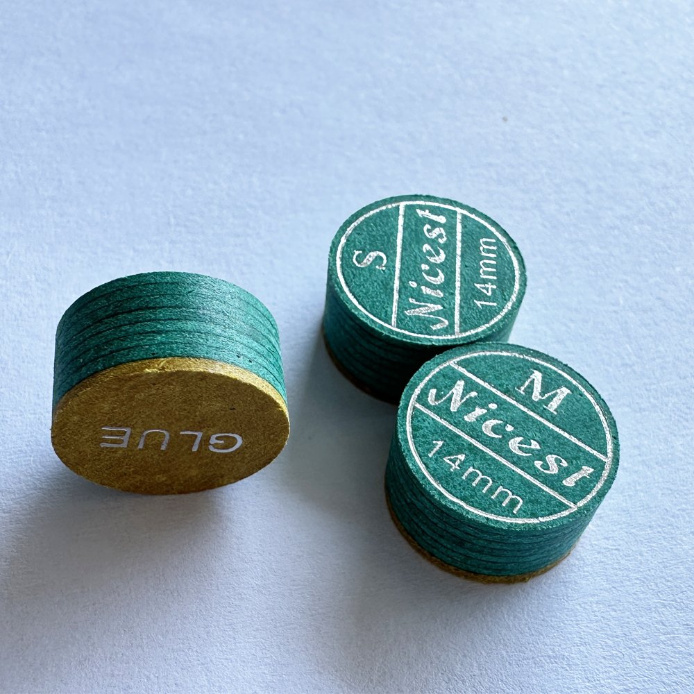 Professional Multi Layered Billiard Cue14 mm Mix Hardness SS/S/M/H Leather Cue Tips For Pool Cues