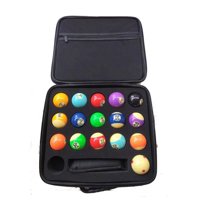 Factory custom EVA foam padded Cue Pool Snooker ball Carrying case Billiard Ball EVA Case for 16 balls set