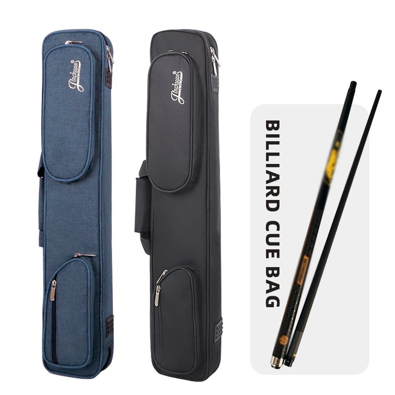 OEM custom logo waterproof 3 butts 3 shafts Billiard cue bag durable billiard cue case stick bag with foam padded shoulder strap