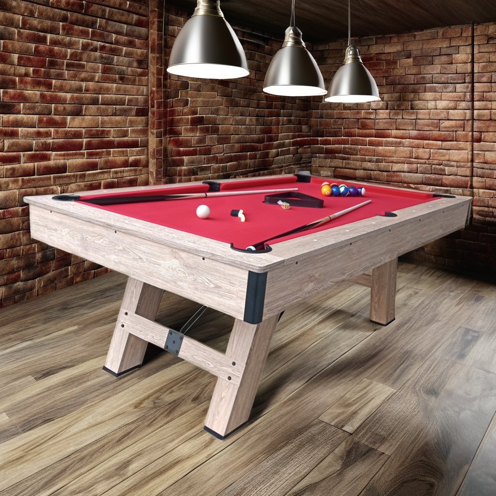 Versatile 6ft-9ft Folding Snooker Table with Slate Cushions Wood Legs Coin-Operated Pool Dining Features