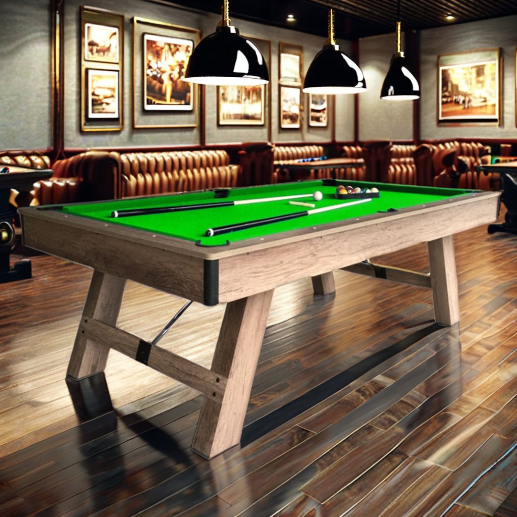 Versatile 6ft-9ft Folding Snooker Table with Slate Cushions Wood Legs Coin-Operated Pool Dining Features