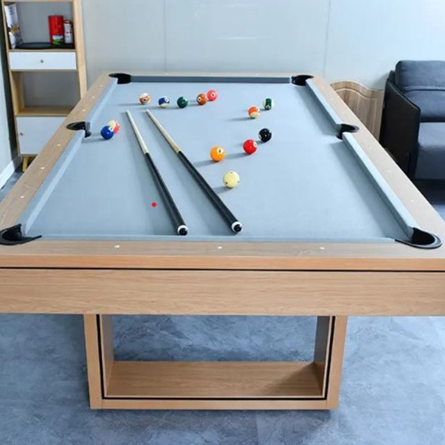 Luxury 9ft Snooker Table 8ft Pool Table Deluxe Diamond Folding Design Mid Century Modern Style Natural Oak Wood Luxury Slate