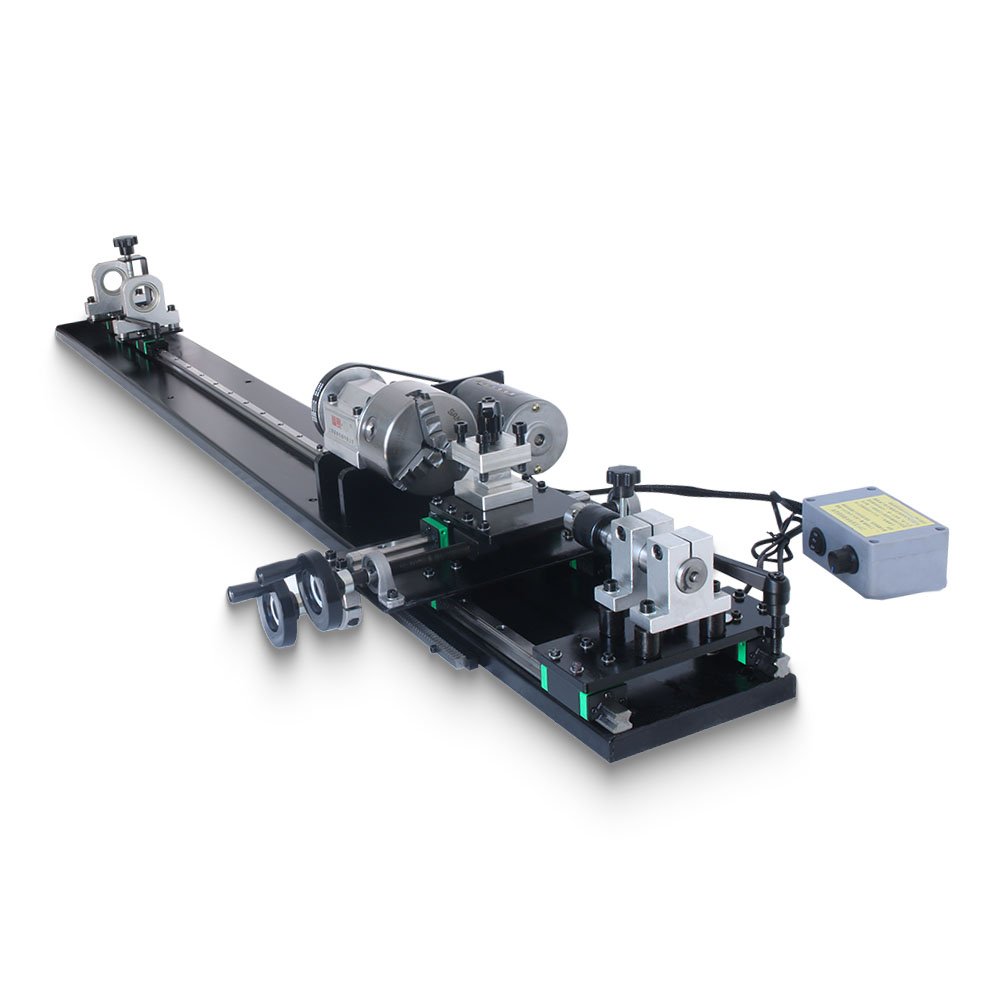 Variable speed mini pool cue snooker billiard repairing machine with shift rail Cue Repair Lathe Machine Double Chuck
