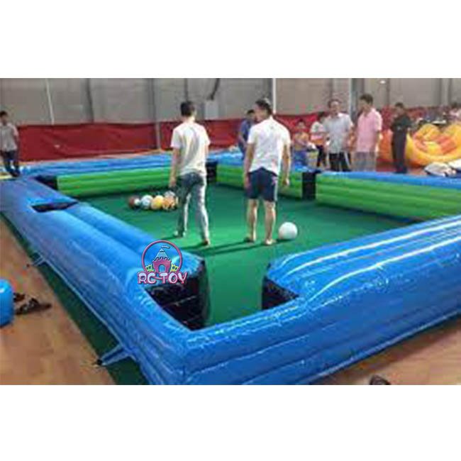Custom giant inflatable human billiards pool table inflatable snooker ball field for kids