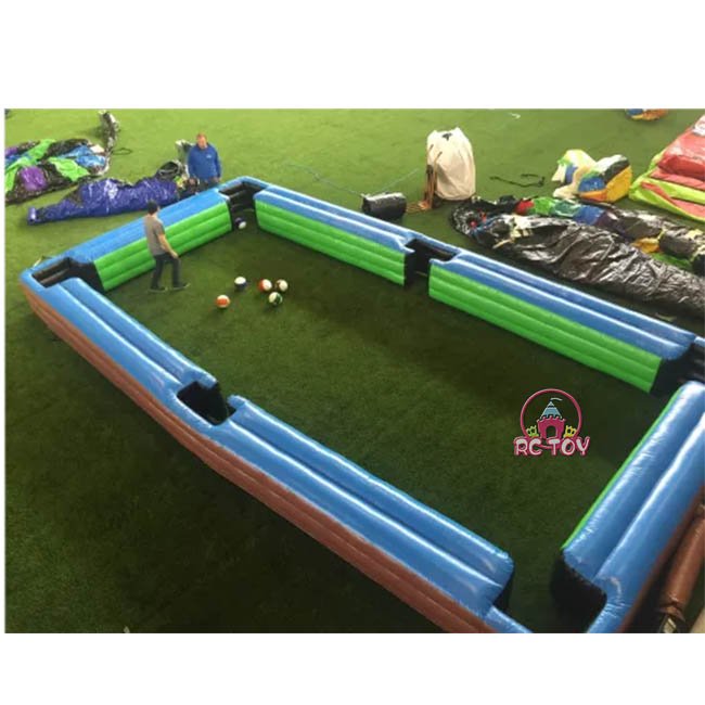 Custom giant inflatable human billiards pool table inflatable snooker ball field for kids