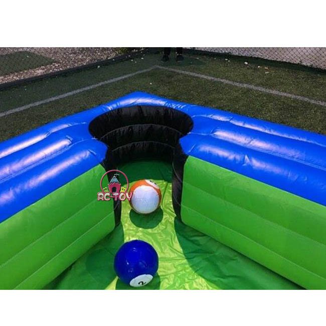 Custom giant inflatable human billiards pool table inflatable snooker ball field for kids