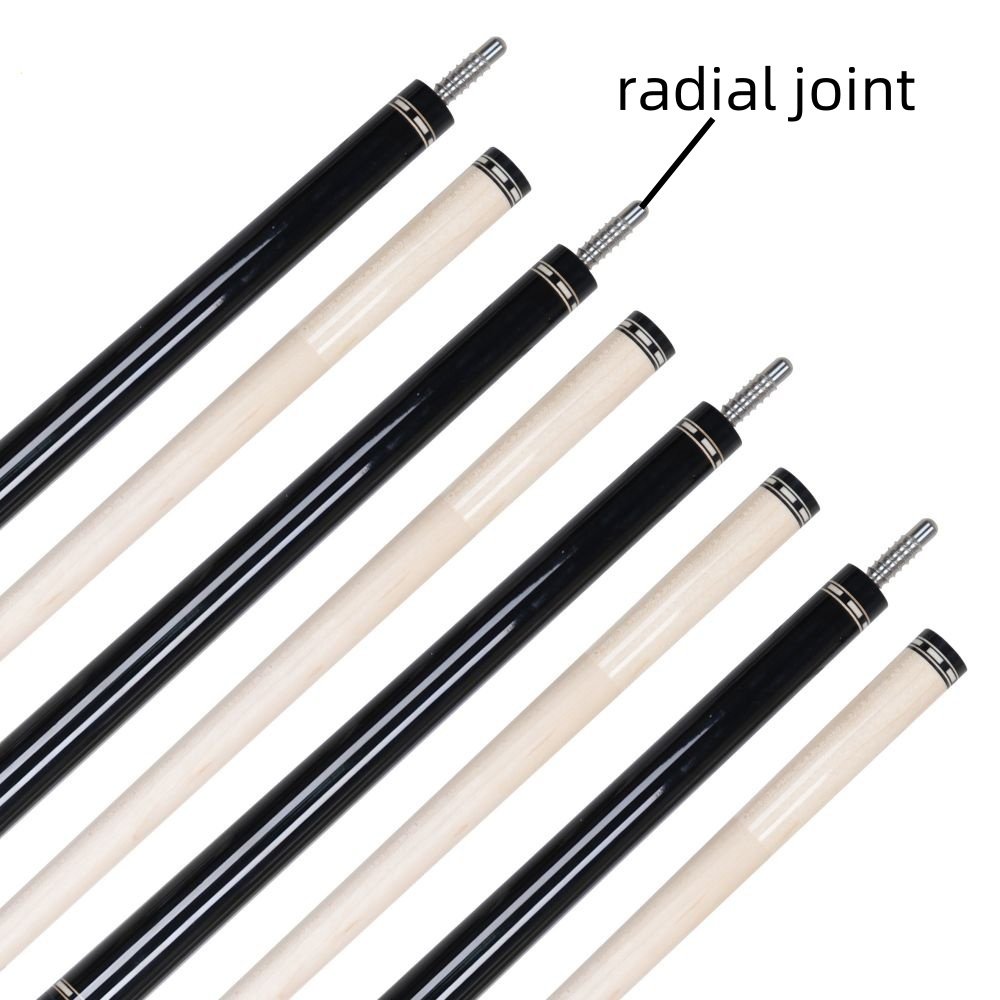 Xmlinco Handmade Billiard Sticker pool Cue Ebony Wood Lizard Leather Warp 12.5mm Tip Size Hard Maple Shaft 58 Inches