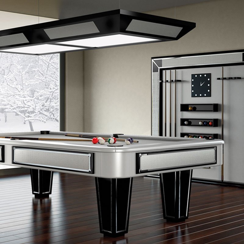 Modern pool table with leather pockets and stable legs, solid wood pool table for sale at 7 feet/8 feet/9 feet
