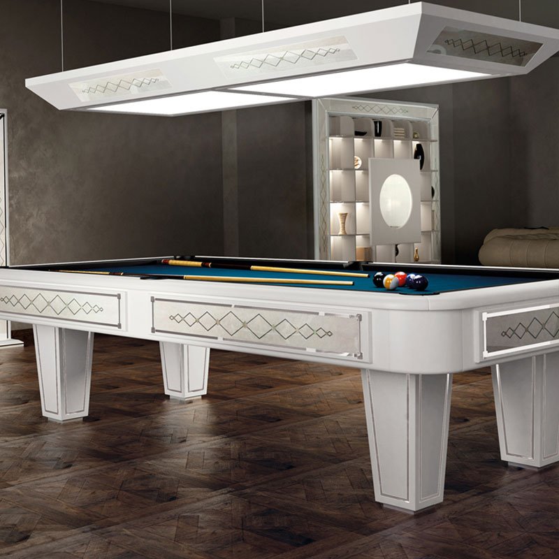 Modern pool table with leather pockets and stable legs, solid wood pool table for sale at 7 feet/8 feet/9 feet