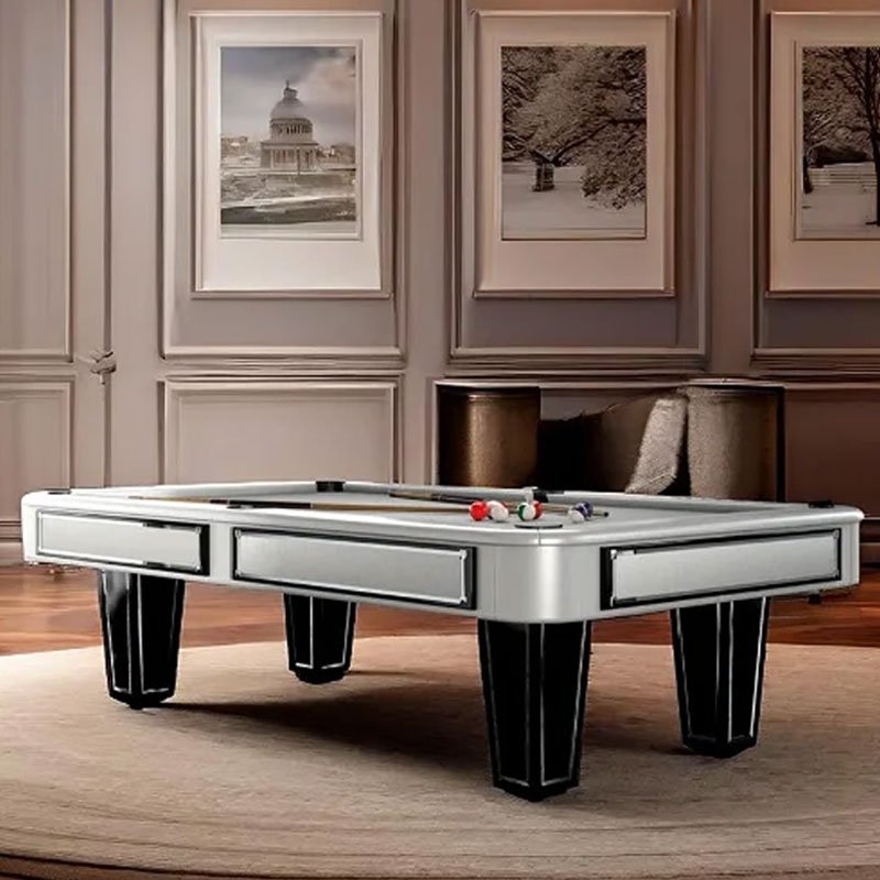 Modern pool table with leather pockets and stable legs, solid wood pool table for sale at 7 feet/8 feet/9 feet