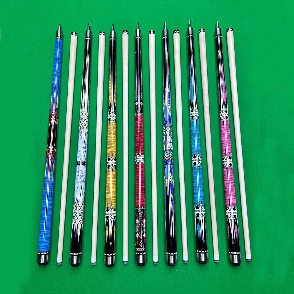 High Quality Carbon Fiber Pool Cue Shaft Custom 58 inches stick 1/2 split snooker Carbon Fiber billiard cue