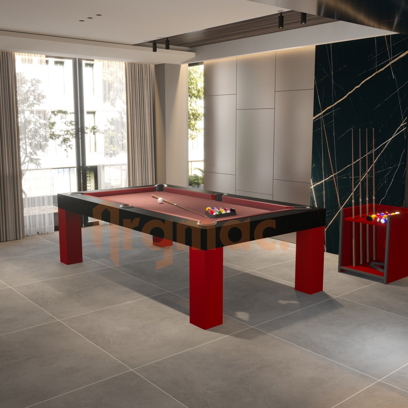 Luxury Modern Designer Professional Pool Table Snooker & Billiard Residential Furniture Leisure Table Modern Style Pool Table