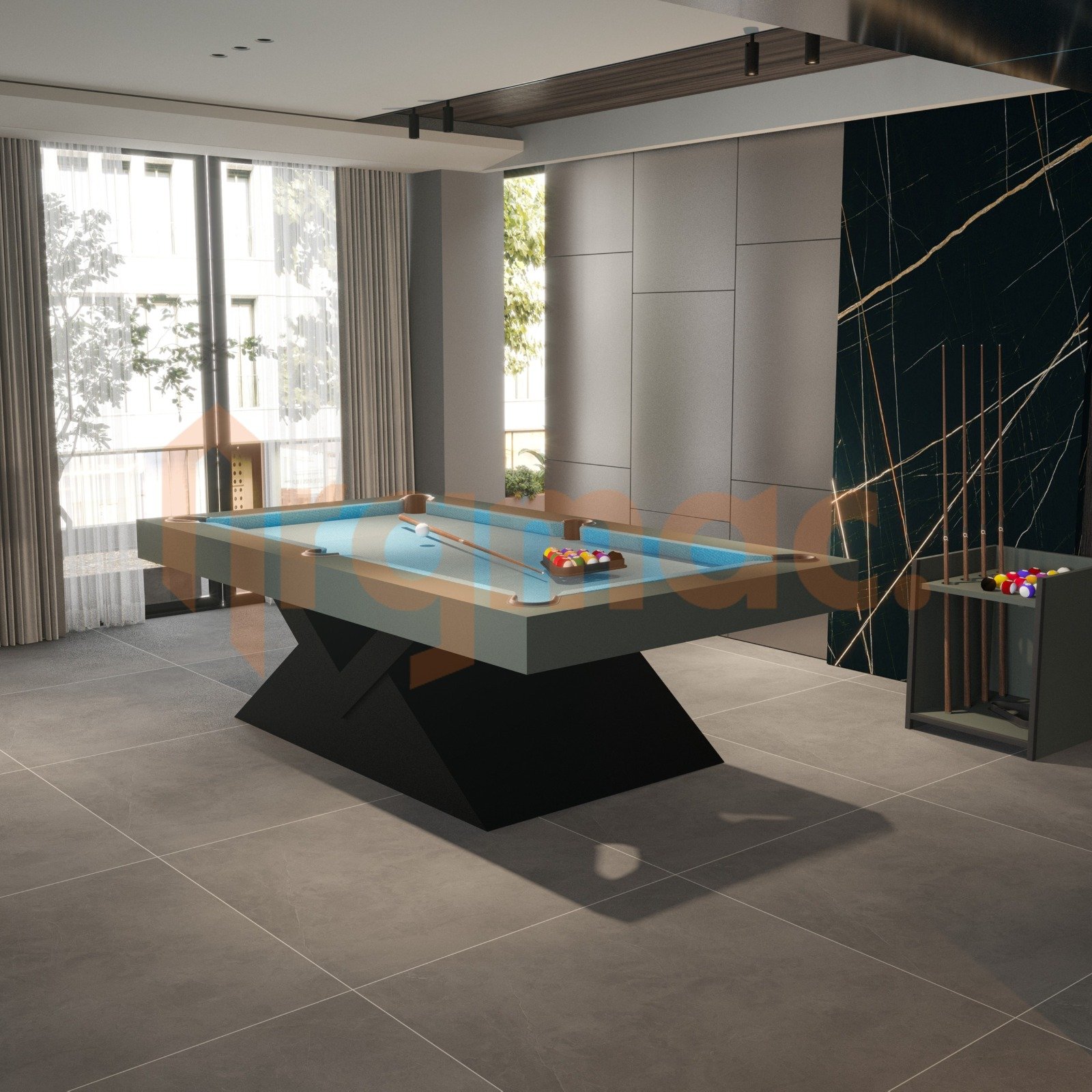Luxury Modern Designer Professional Pool Table Snooker & Billiard Residential Furniture Leisure Table Modern Style Pool Table
