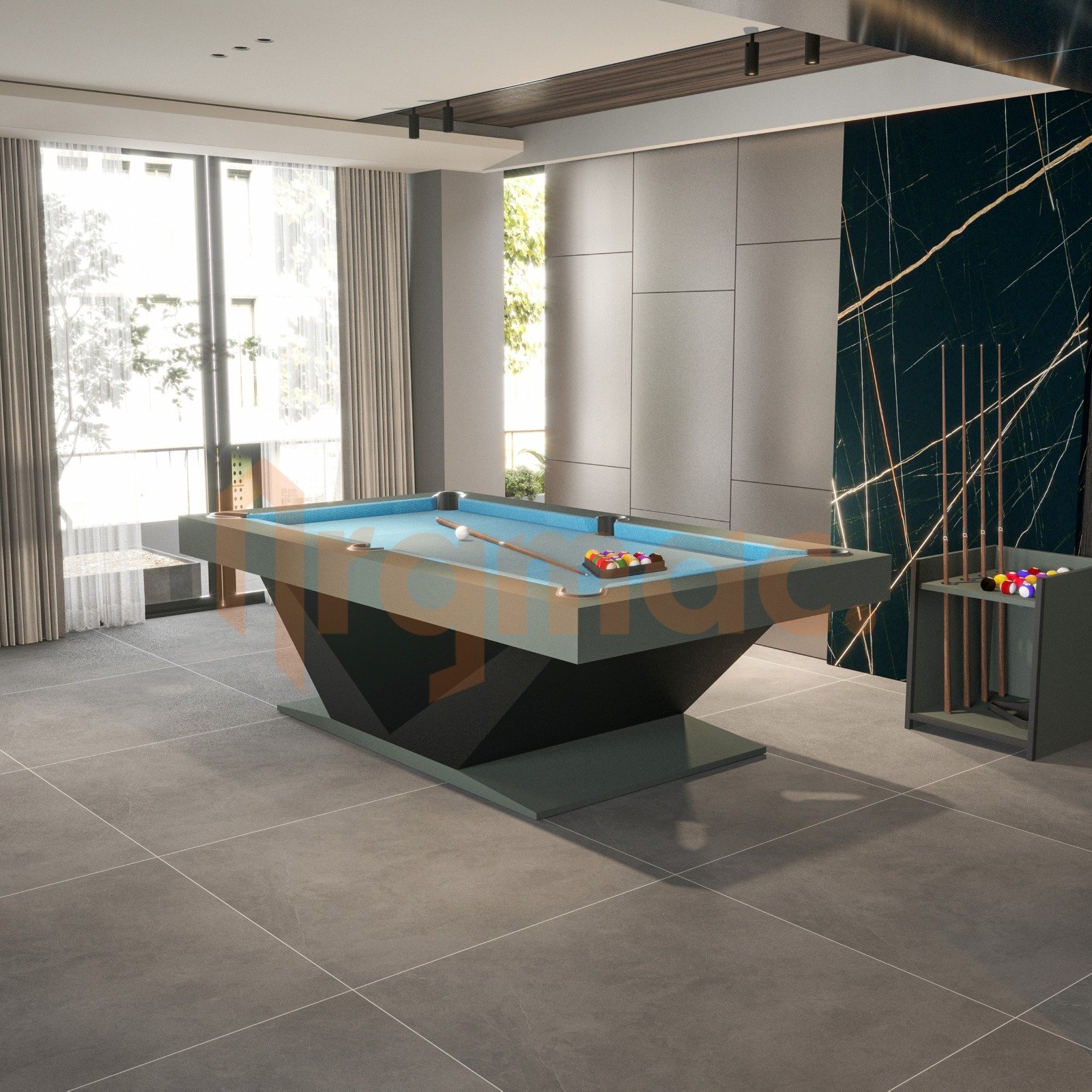 Luxury Modern Designer Professional Pool Table Snooker & Billiard Residential Furniture Leisure Table Modern Style Pool Table