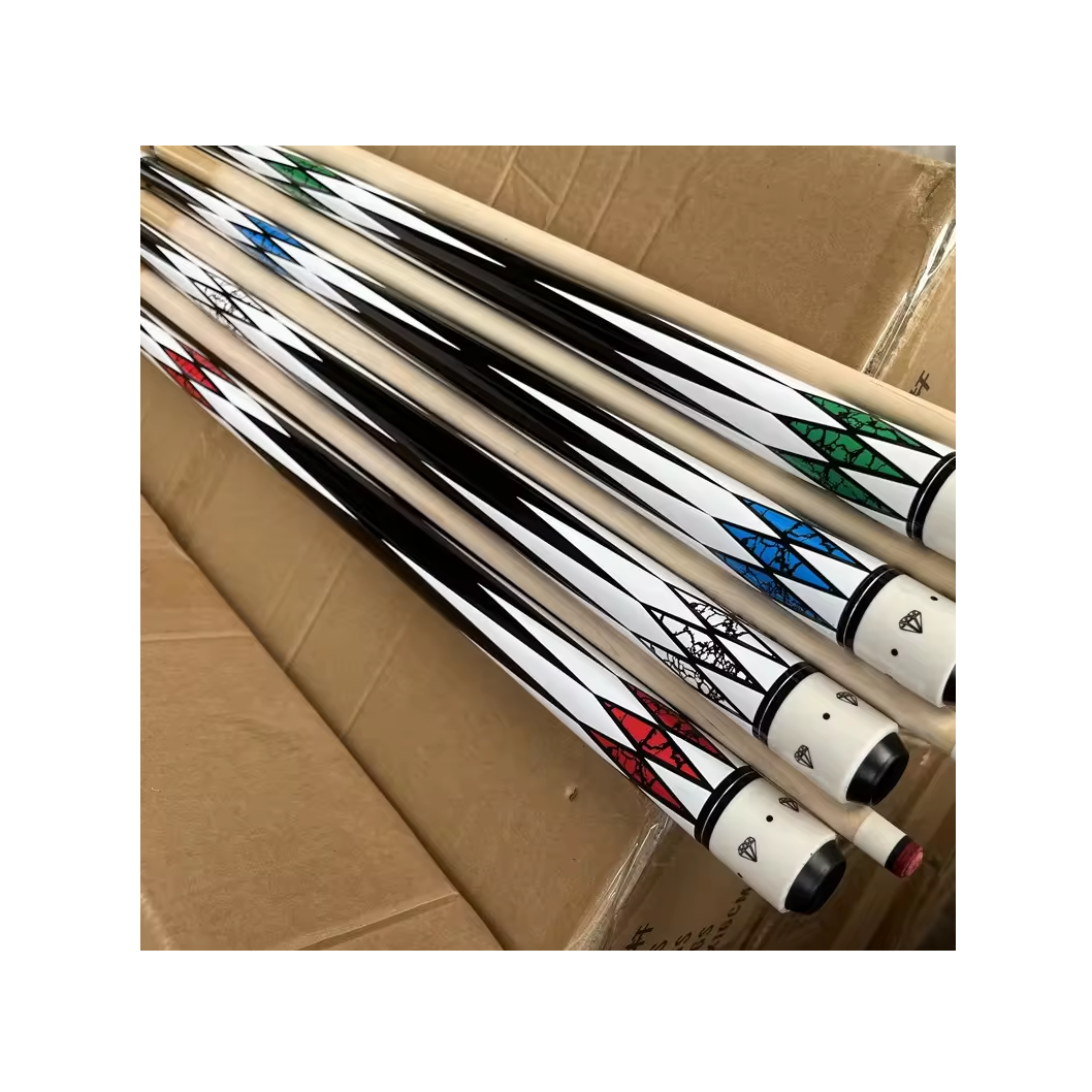 Premium Diamond Design Maple Wood 9 Ball Pool Cue Billiard Sticks Billiard Cue Stick With 13mm Tip For Sale