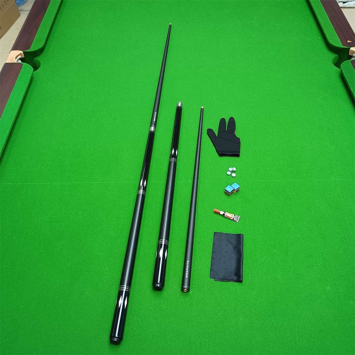 China Cues Stick Manufacturers Best Brand 1 Piece Ash Wood Tiger Black Or White Billiard Snooker Cues With Extention