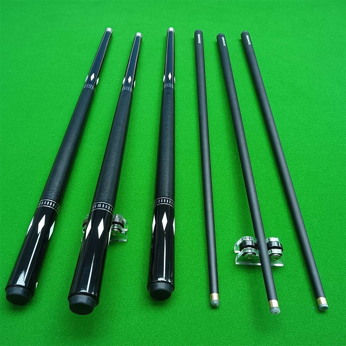 China Cues Stick Manufacturers Best Brand 1 Piece Ash Wood Tiger Black Or White Billiard Snooker Cues With Extention